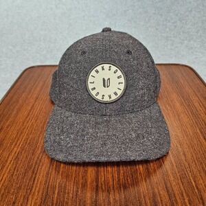 Linksoul Hat Fitted Stretch Adult S/M Wool Blend Gray Logo Golf Outdoors
